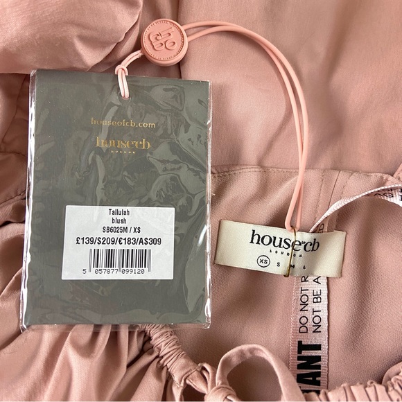 💔SOLD $209 House of CB Tallulah Blush Puff Sleeve Pink Dress - Picture 11 of 12